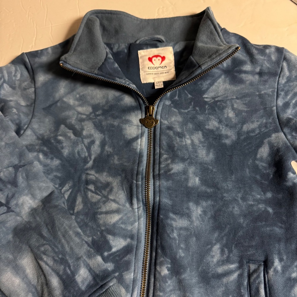 Appaman Kids Blue Tie Dye Full Zip Hoodie Jacket Size 10